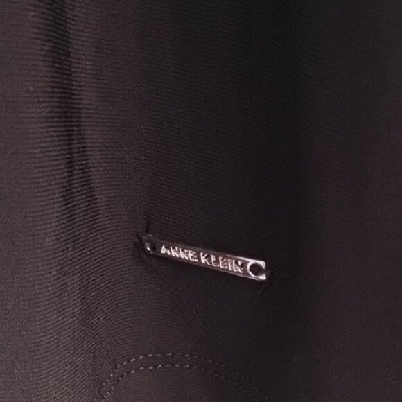 Anne Klein Black Blouse with Sheer Glitter Sleeves Size Large - Picture 3 of 5